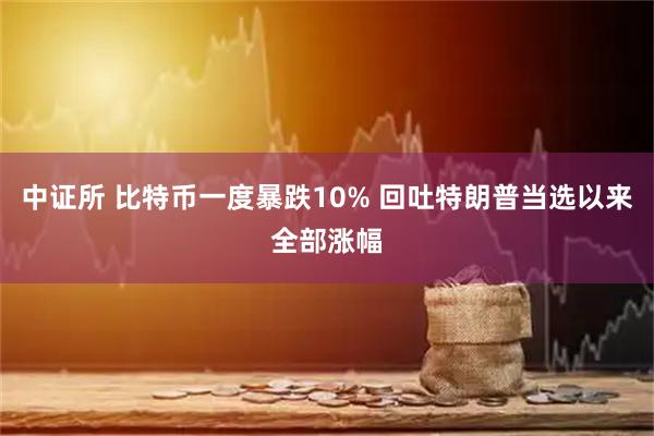 中证所 比特币一度暴跌10% 回吐特朗普当选以来全部涨幅